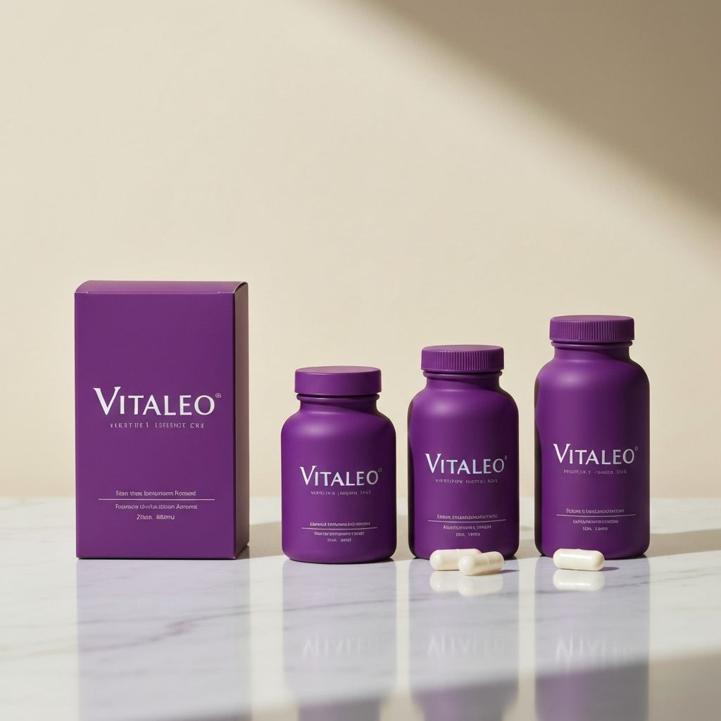 Personalized supplements arranged on a clean surface